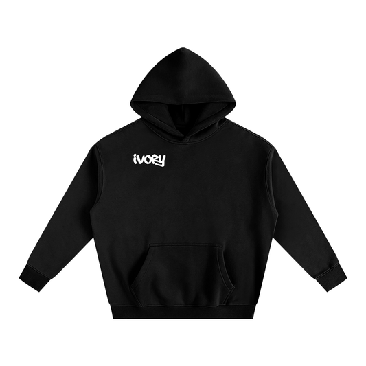 IVORY DENIM STAR HOODIE