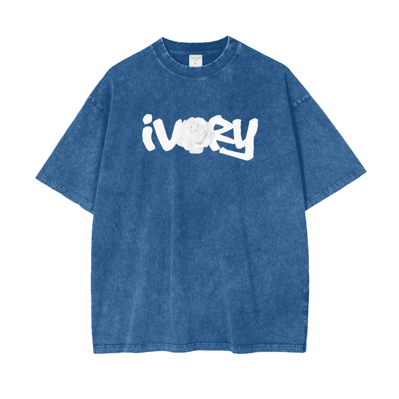 IVORY DENIM WASHED TEE